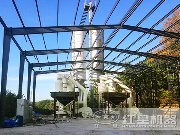 全套400-800目方解石磨粉機現場