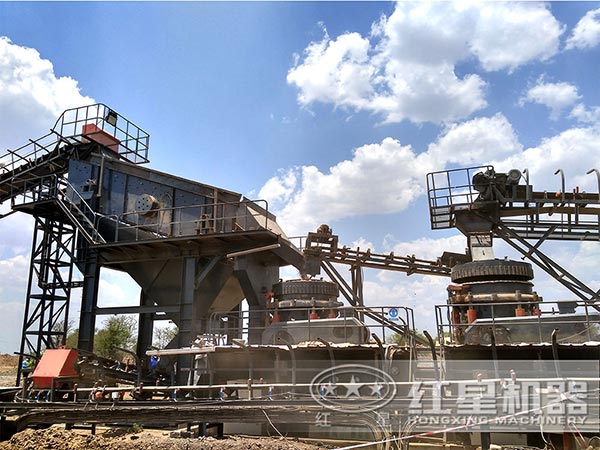 煤矸石破碎現場