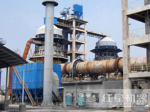 硅藻土回轉窯現場作業圖