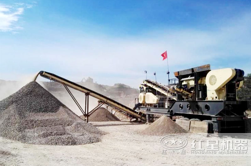 移動式石頭粉碎機設備用戶現場