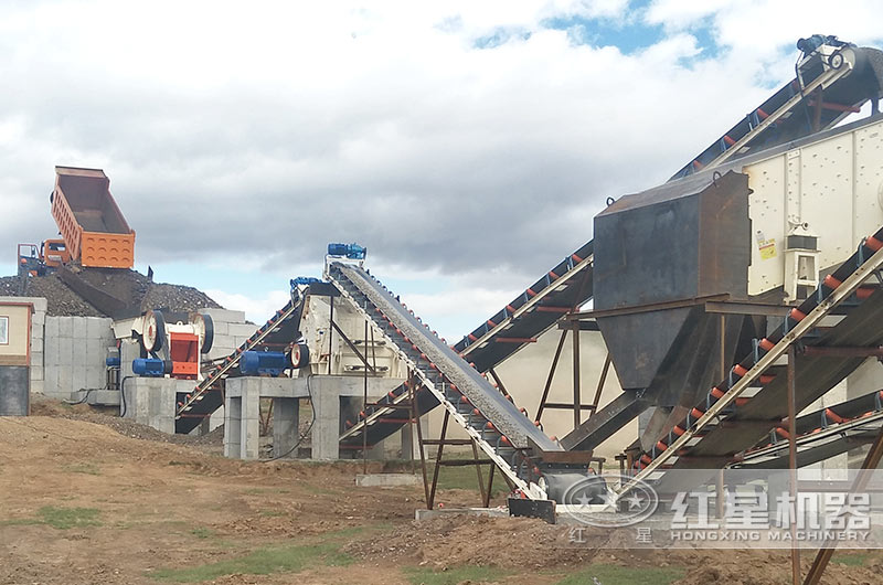 固定式石料生產線現場