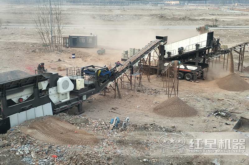 移動石料破碎現場