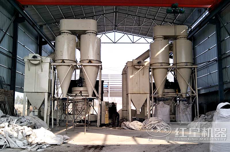 小型石灰石粉(白灰粉)生產加工現場