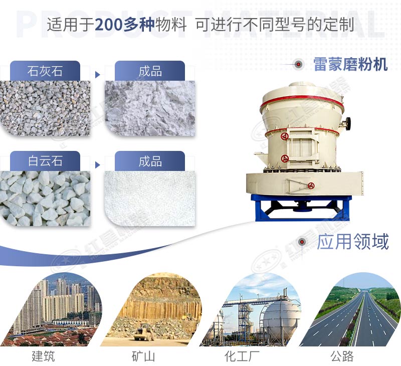 環保石粉磨粉機應用范圍廣