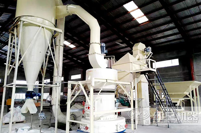 小型石頭磨粉機作業現場