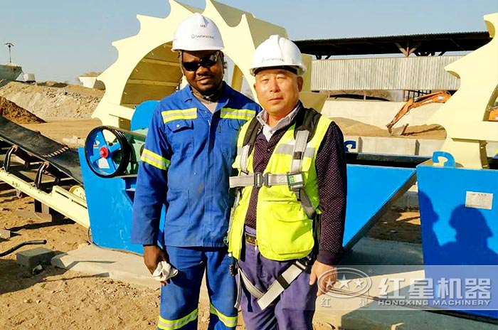 洗砂機作業現場