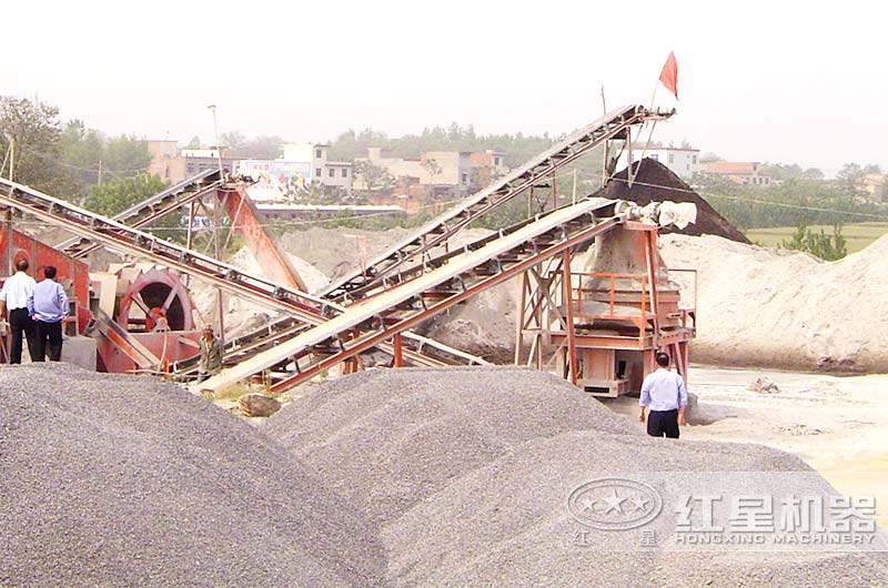 直通式制砂機作業現場