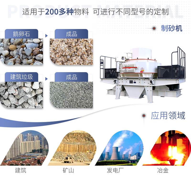 鵝卵石制砂機應用圖