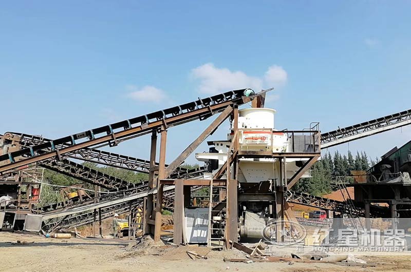 固定式建筑垃圾制砂機作業現場