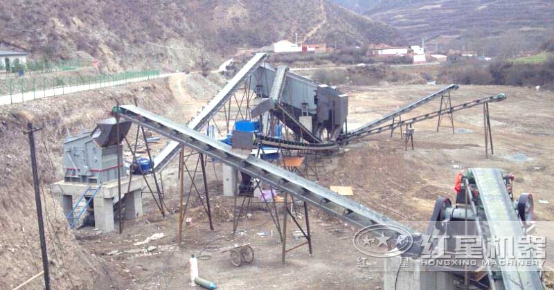 石子粉碎機現場