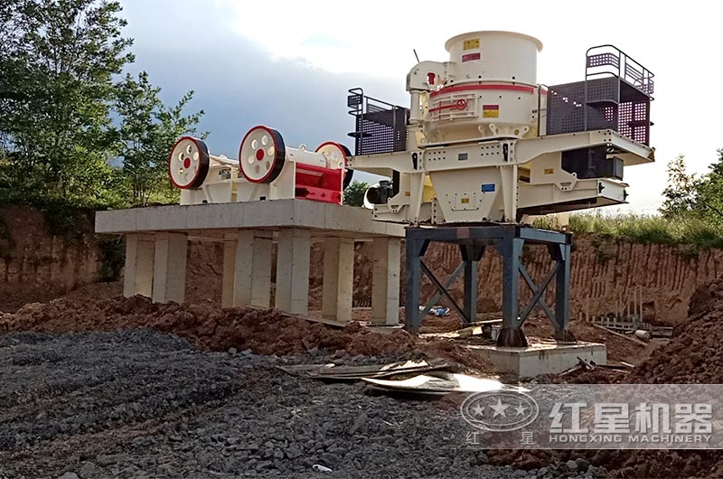 石頭制砂機現場