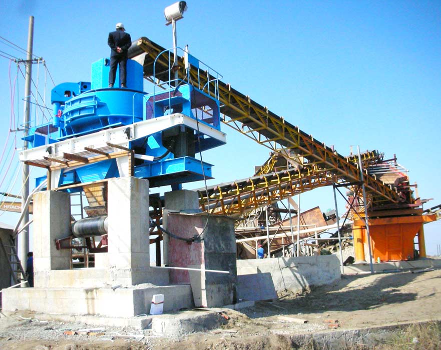 山東時產200噸青石制沙生產線